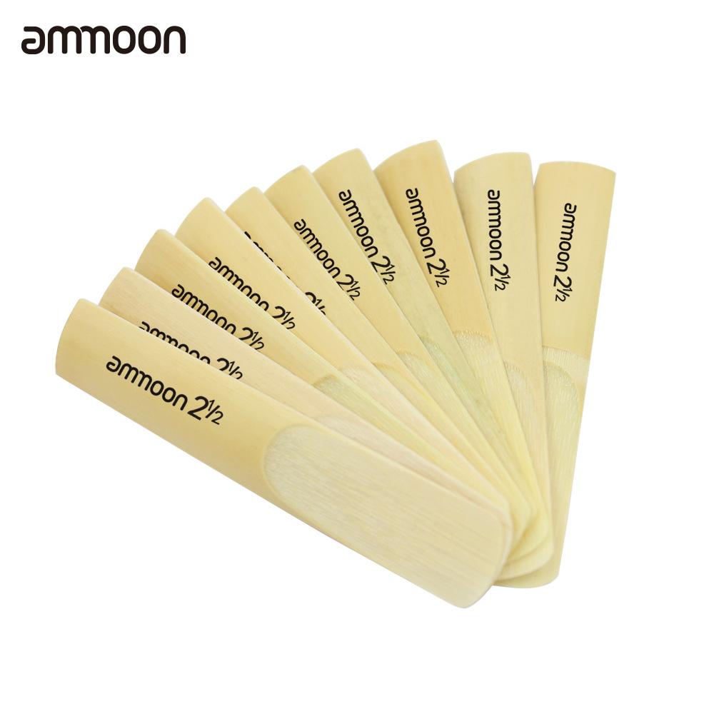 ammoon 10pcs 2.5 2-1/2 Bamboo Reeds Set for Eb Alto Saxophone Sax ...