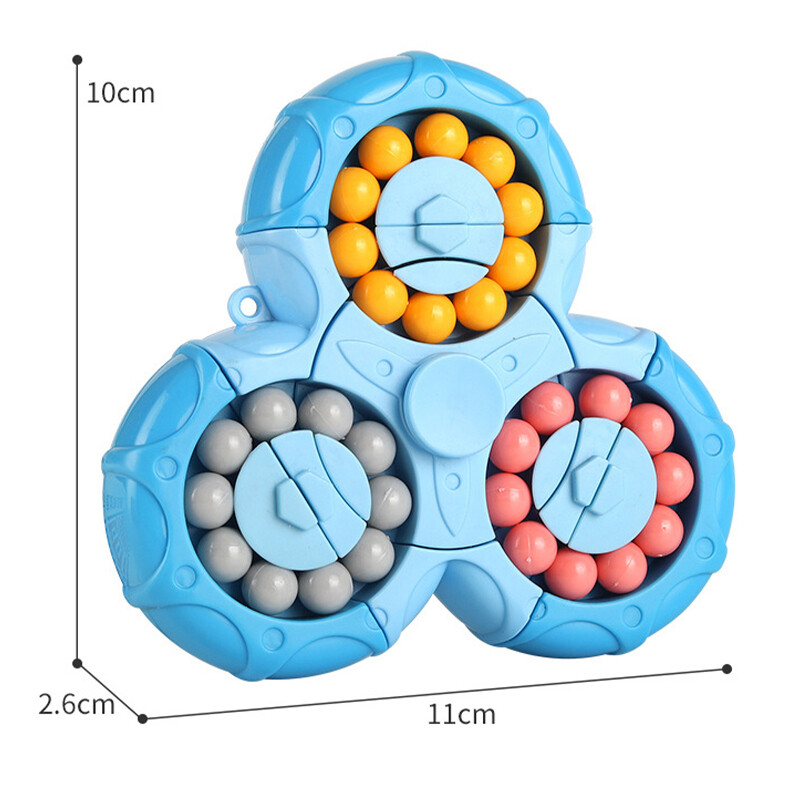 YADOU Creative fidget spinner Six-sided rotating Rubik's cube Magic beans puzzle decompression brain development desktop ball toys