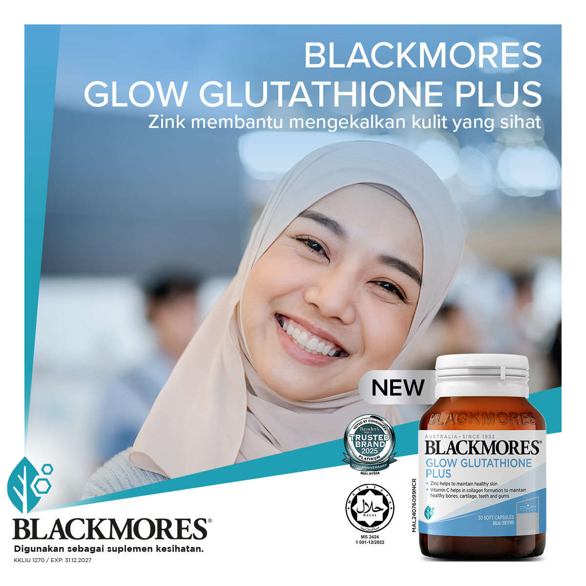 Blackmores Glow Glutathione Plus 30s- Zinc Helps Maintain HealthySkin (Min 6 Months Expiry) Zinc For Healthy Skin Capsules For Skin Whitening 30S Supplement Bundle Anti-Aging Skin Benefits - Lazada | Lazada Blackmores Glow Glutathione Plus 30s- Zinc Helps Maintain HealthySkin (Min 6 Months Expiry) Zinc For Healthy Skin Capsules For Skin Whitening 30S Supplement Bundle Anti-Aging Skin Benefits - Lazada | Lazada