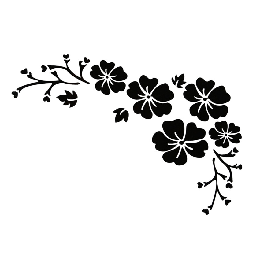 Blossom Car Decal Sticker Auto Truck Bumper Door Window Decor Car-Styling Vinyl Stickers Water Resistant High Stickiness