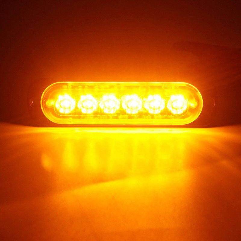 DC12-24V Ultra Thin Yellow LED Bulb Car Truck Security Strobe Flash Light Lamp