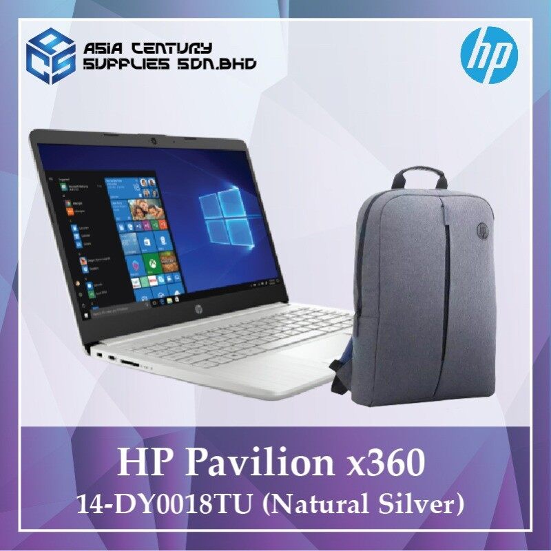 HP Pavilion x360 14-dy0018tu (Natural Silver) i5-1135G7 + Free Gift HP Backpack Malaysia