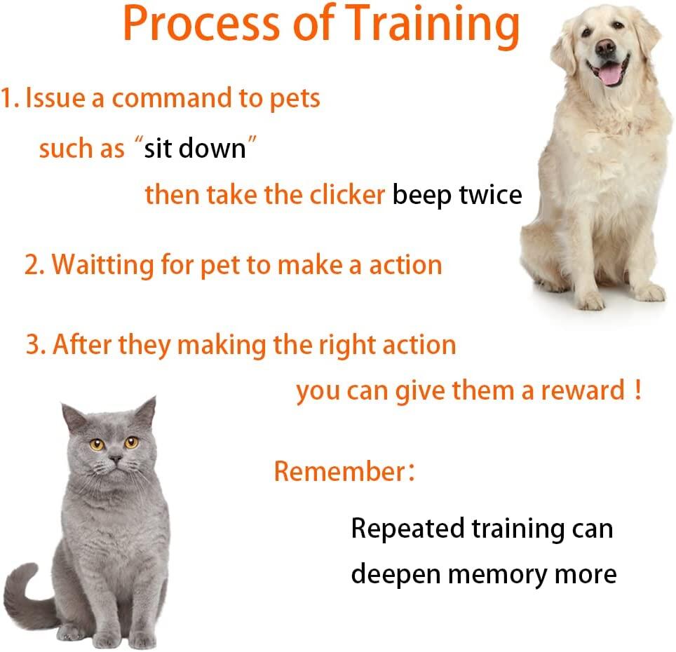 Dog Training Clickers, Pet Training Clicker with Retractable Target Stick, New Puppy Essentials,Cat Clicker Training Kit, Dog Whistle, Cat Whistle
