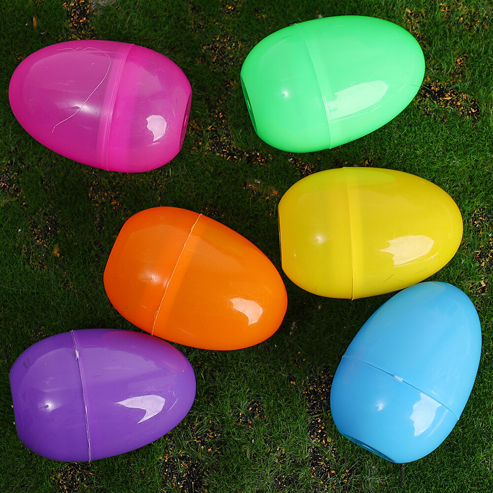 20/10Pcs Fillable Easter Egg Plastic Colorful Eggs Creative Easter Gift Box Children's Toys Wedding Birthday Party Decoration