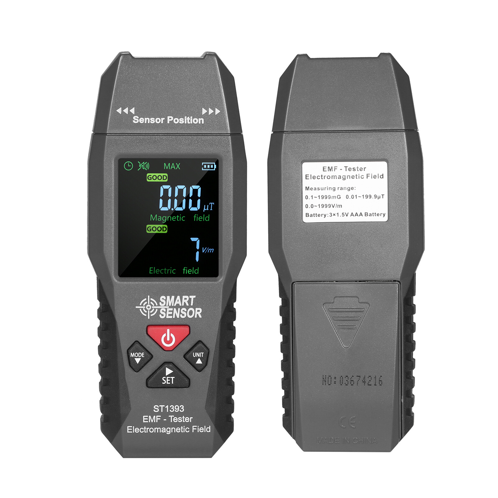 KKmoon SMART SENSOR ST1393 EMF Meter Electromagnetic Field EMF Detector Handheld Mini Digital LCD Electromagnetic Field Radiation Tester