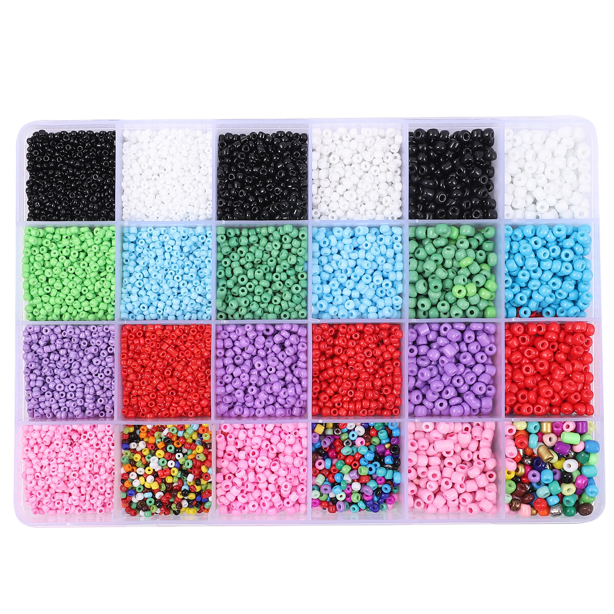 Multicolor 2/3/4mm Charm Glass Beads Set Boxed Czech Seed Beads For Jewelry Making DIY Bracelet Necklace