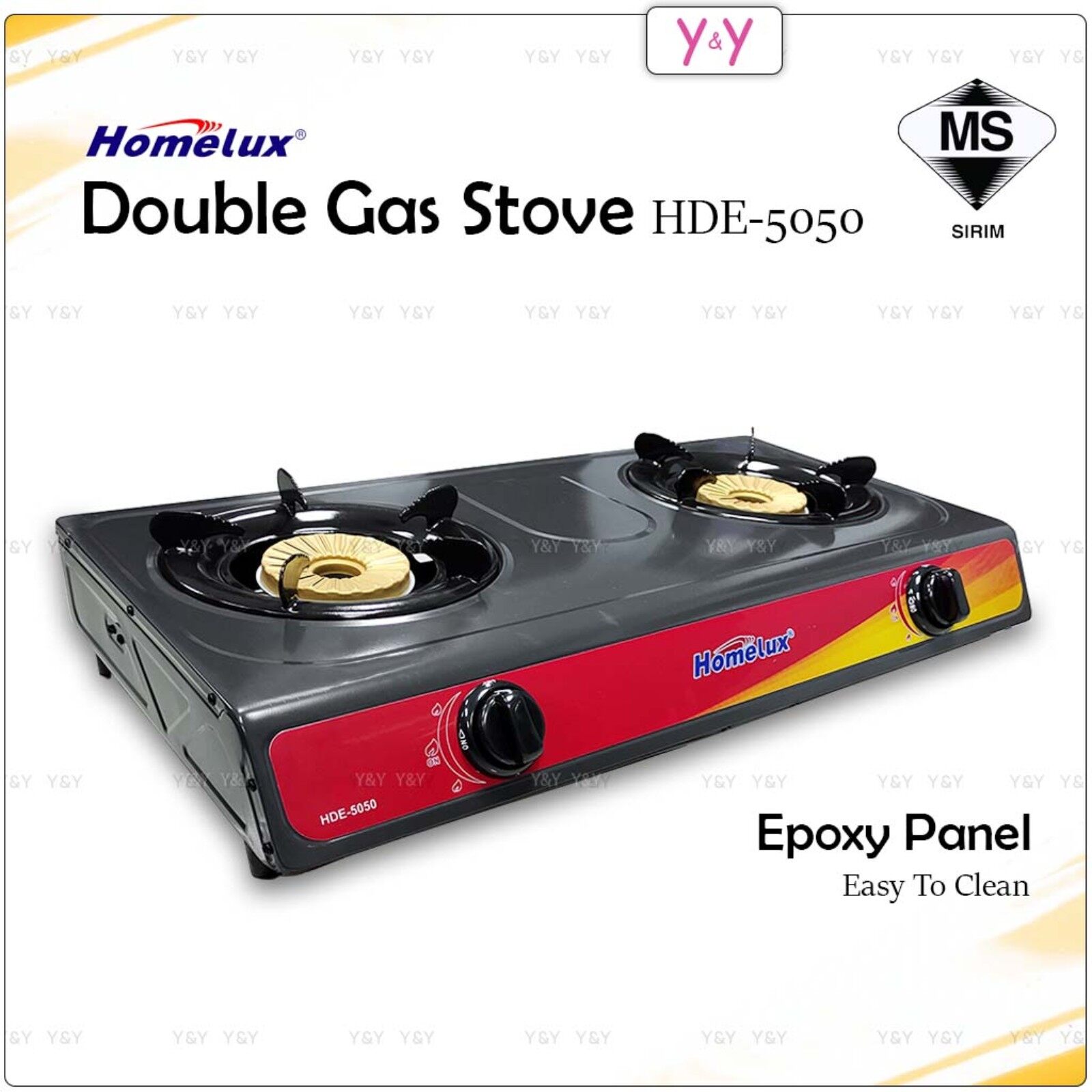 Homelux Double Gas Stove Cooker HDE5050 / Double Burners Gas Stove