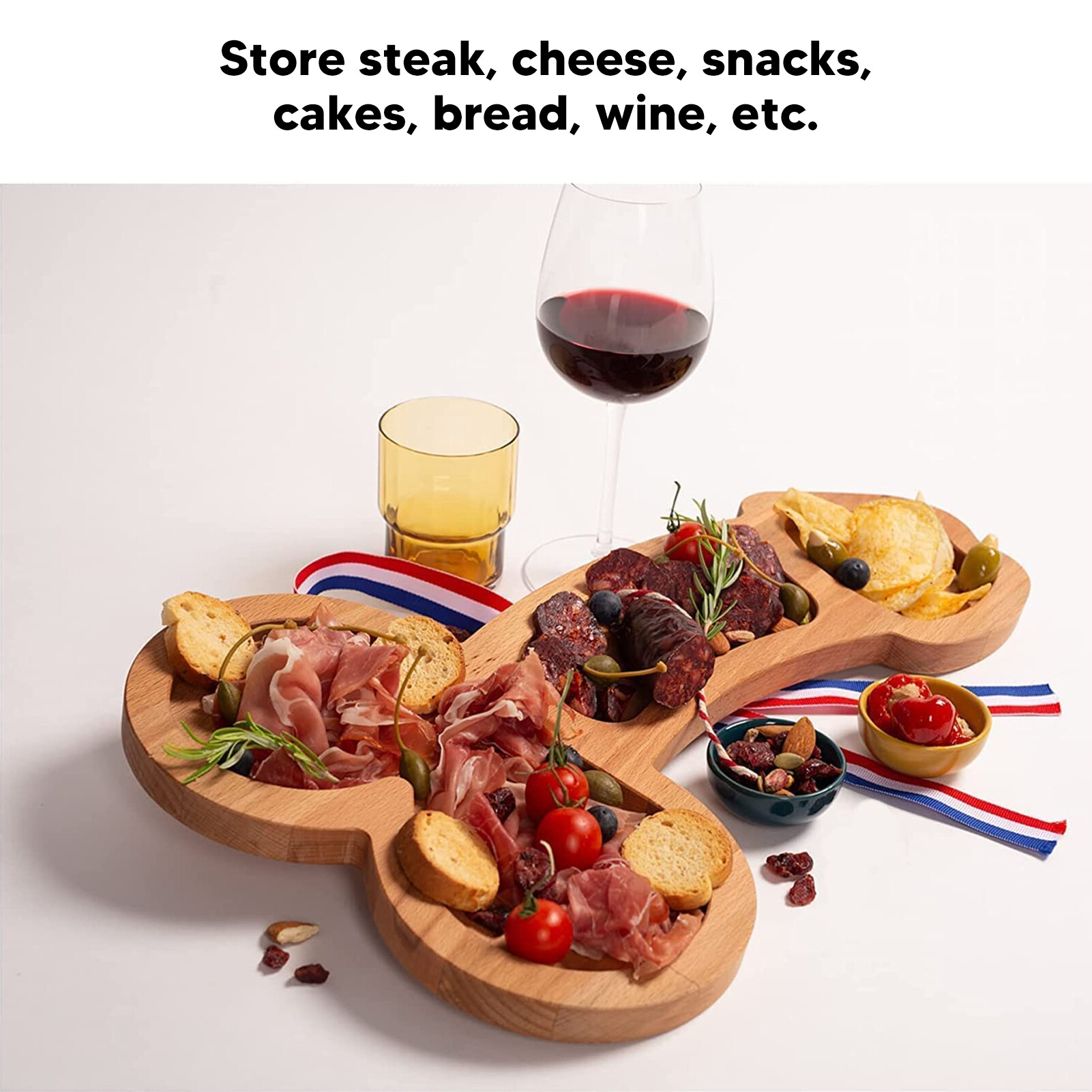 Wood Cheese Board Aperitif Board Wide Application for Delicatessen
