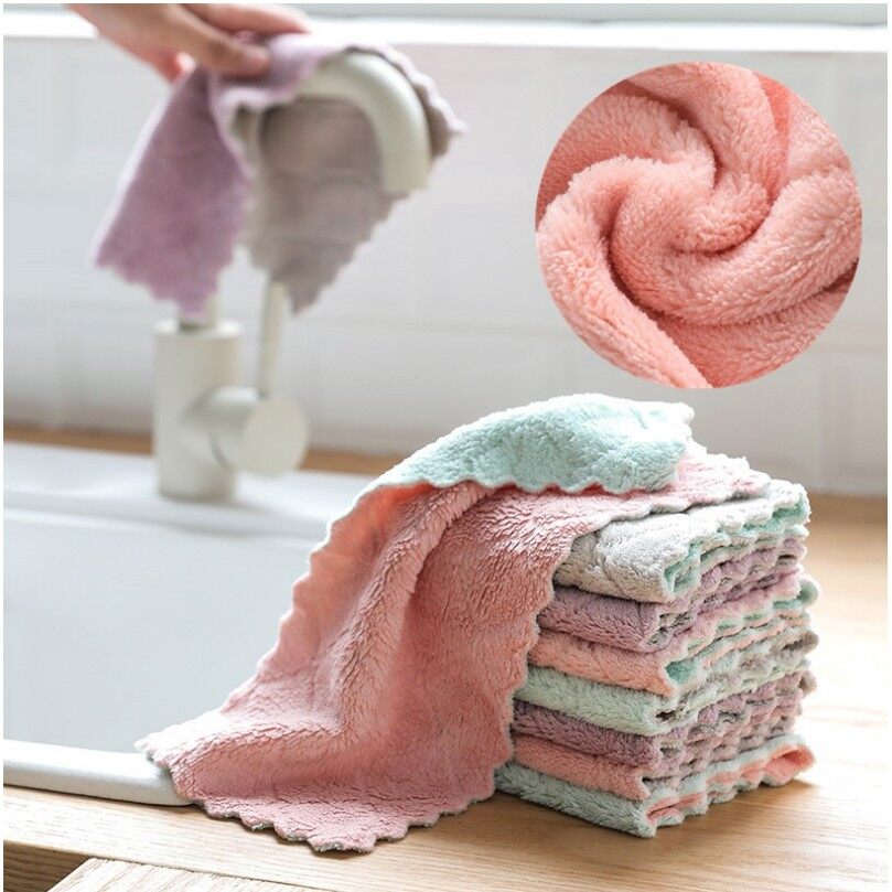 Microfiber Kitchen Dish Cloth Super Absorbent High-Efficiency Tableware Towel Kitchen Tools Household Cleaning Cloths