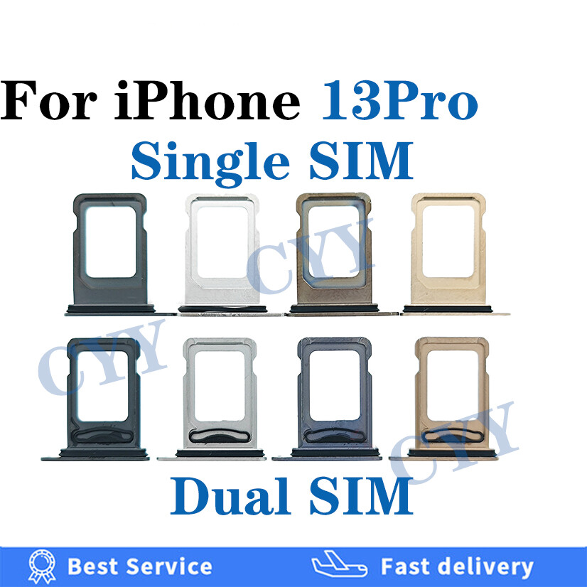Khay Đựng Thẻ Sim Chất Lượng Cao Cho iPhone 13 13Mini 13Pro 13 Pro Max / Mini + Bộ Chuyển Đổi Thẻ Sim Với Ngăn Đựng Thẻ Micro SD Bộ Chuyển Đổi Khay Khe Bộ Phận Thay Thế Hai/Một SIM