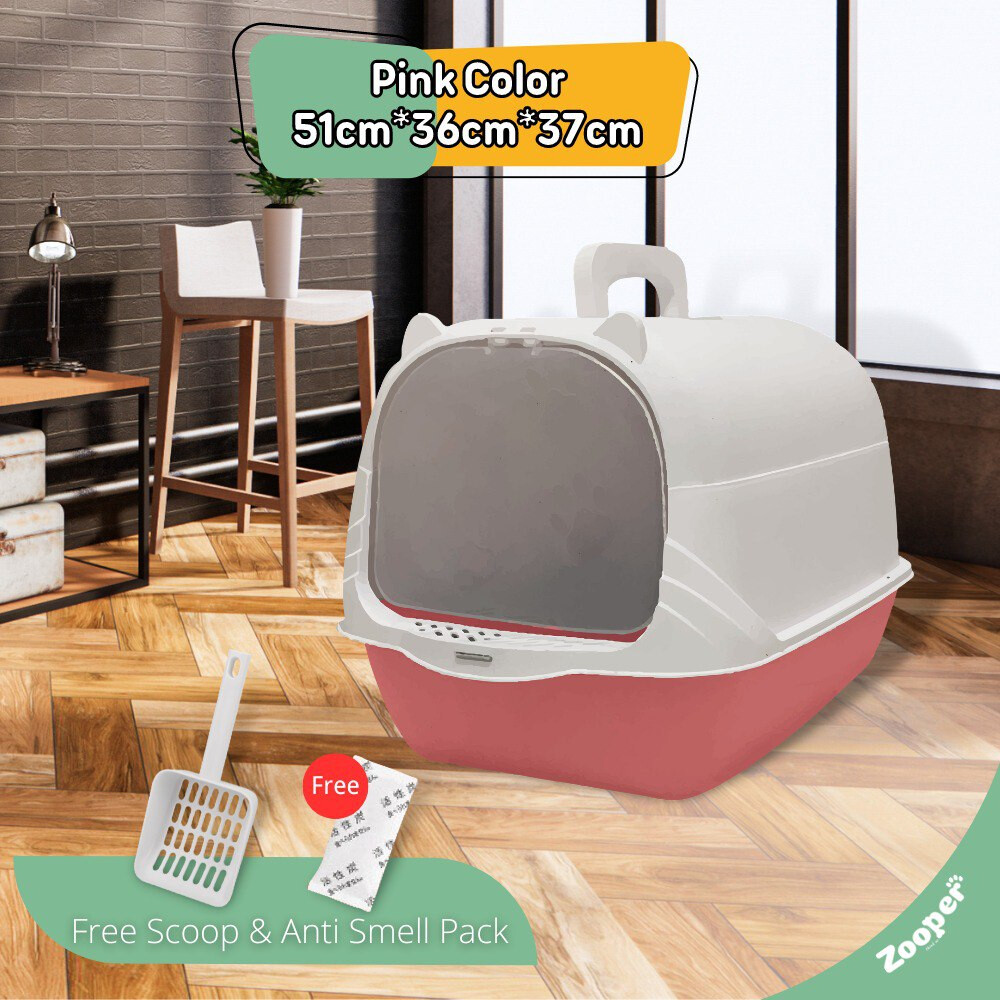 Full Cover Big Cat Litter Box Tandas Kucing Cat Toilet Bekas Pasir kichwit-extra-large-stainless-steel-open-cat-litter-box-with-high-sides