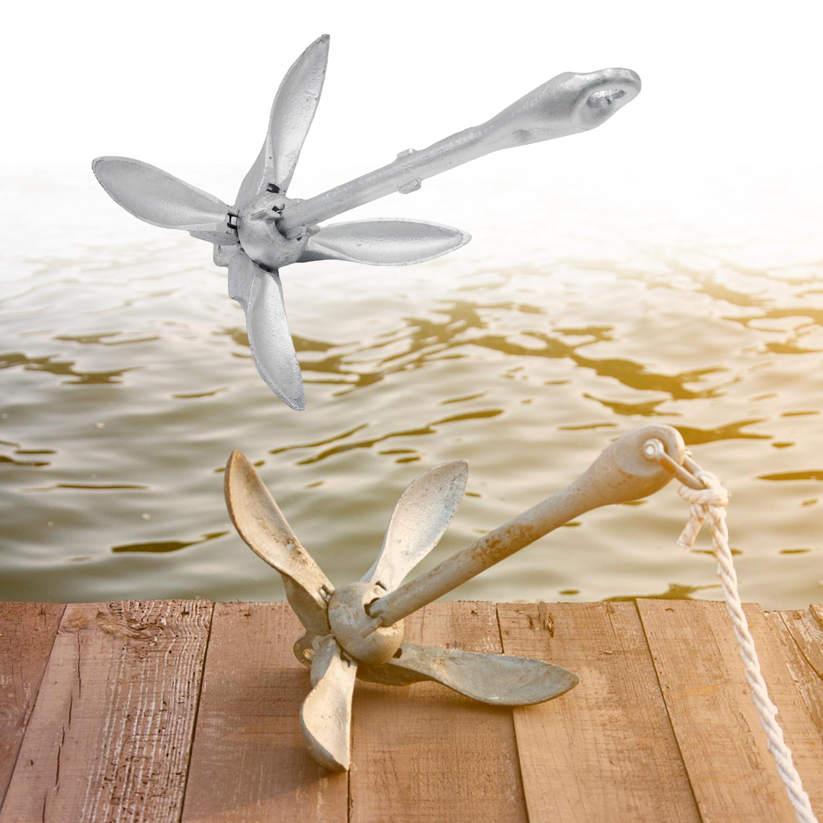 ZYMOON Grapnel Boat Anchor Portable for Paddle Boards Small Watercrafts Canoes