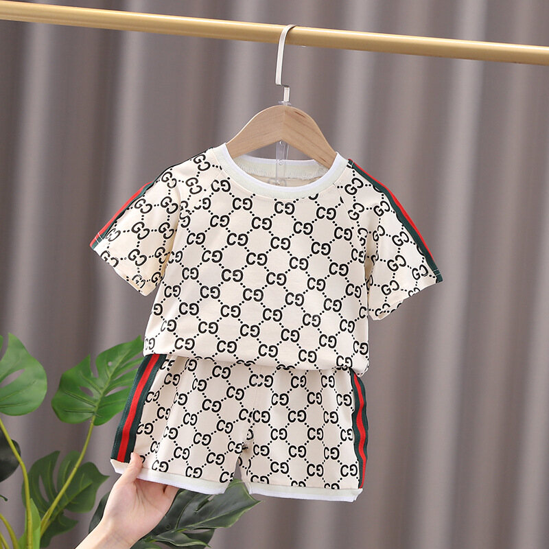 HOBIBEAR Boys' new short-sleeved suit Korean style foreign style T-shirt