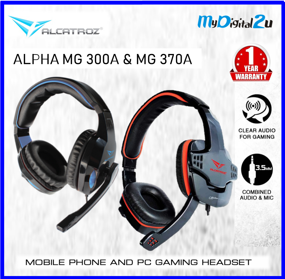 Alcatroz Alpha MG300A MG370A Stereo Gaming Headphones with Mic