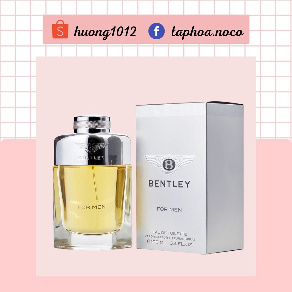 Nước Hoa Nam Bentley For Men Eau De Toilette 100Ml (Tặng Kèm 1 Vial Nước Hoa Nữ)