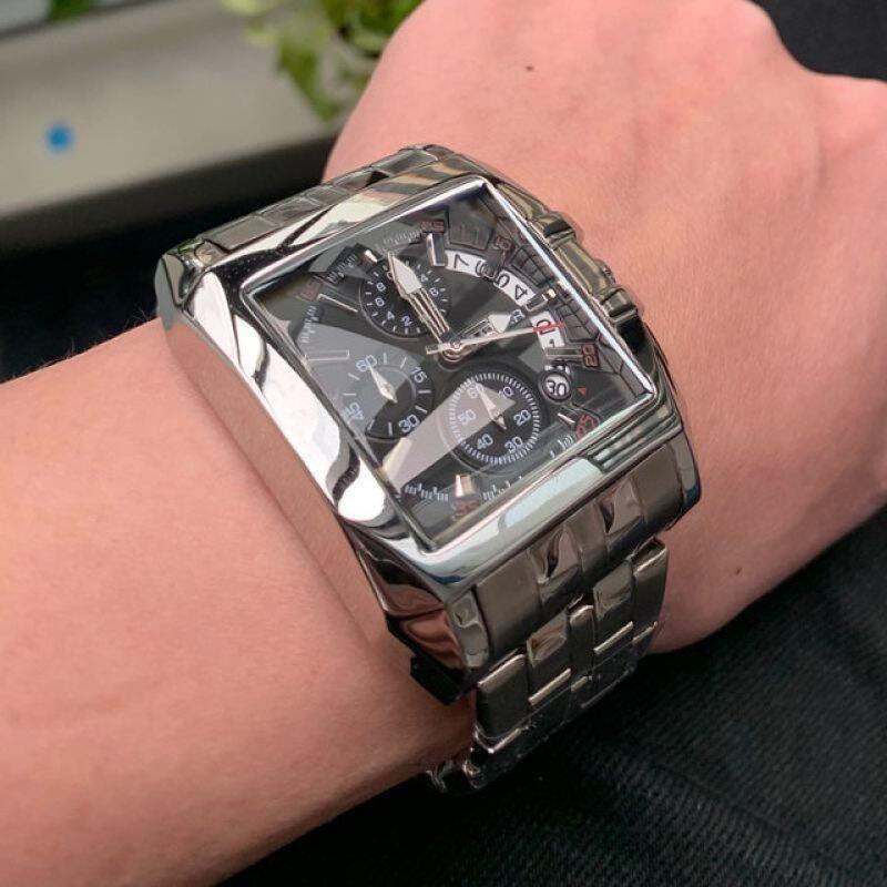 Real Photo!!!!! MEGIR Mens Watches Luxury Top Brand Creative Business Stainless Steel Quartz Wristwatches Men Relogio Masculino Malaysia