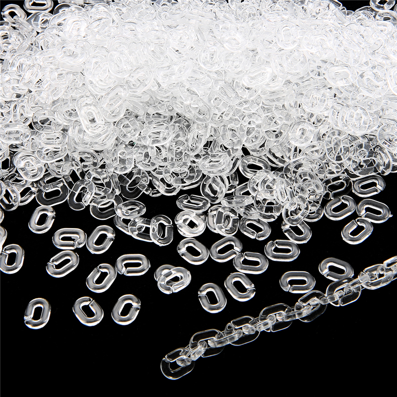 100Pcs Acrylic Flat O Chain Links Open Ring Beads Connector For Diy Necklace Bracelet Earrings Jewelry Making Glasses Chain Findings