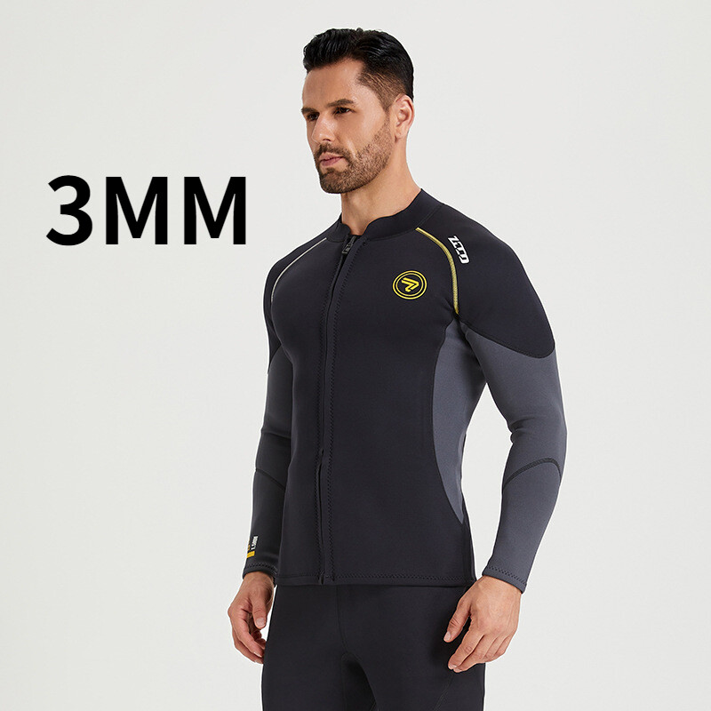 ZCCO 1.5mm/3MM Diving Wetsuit Jackets Men And Women Neoprene Jacket for Diving Kitesurfing Clothes Suit Front Zip