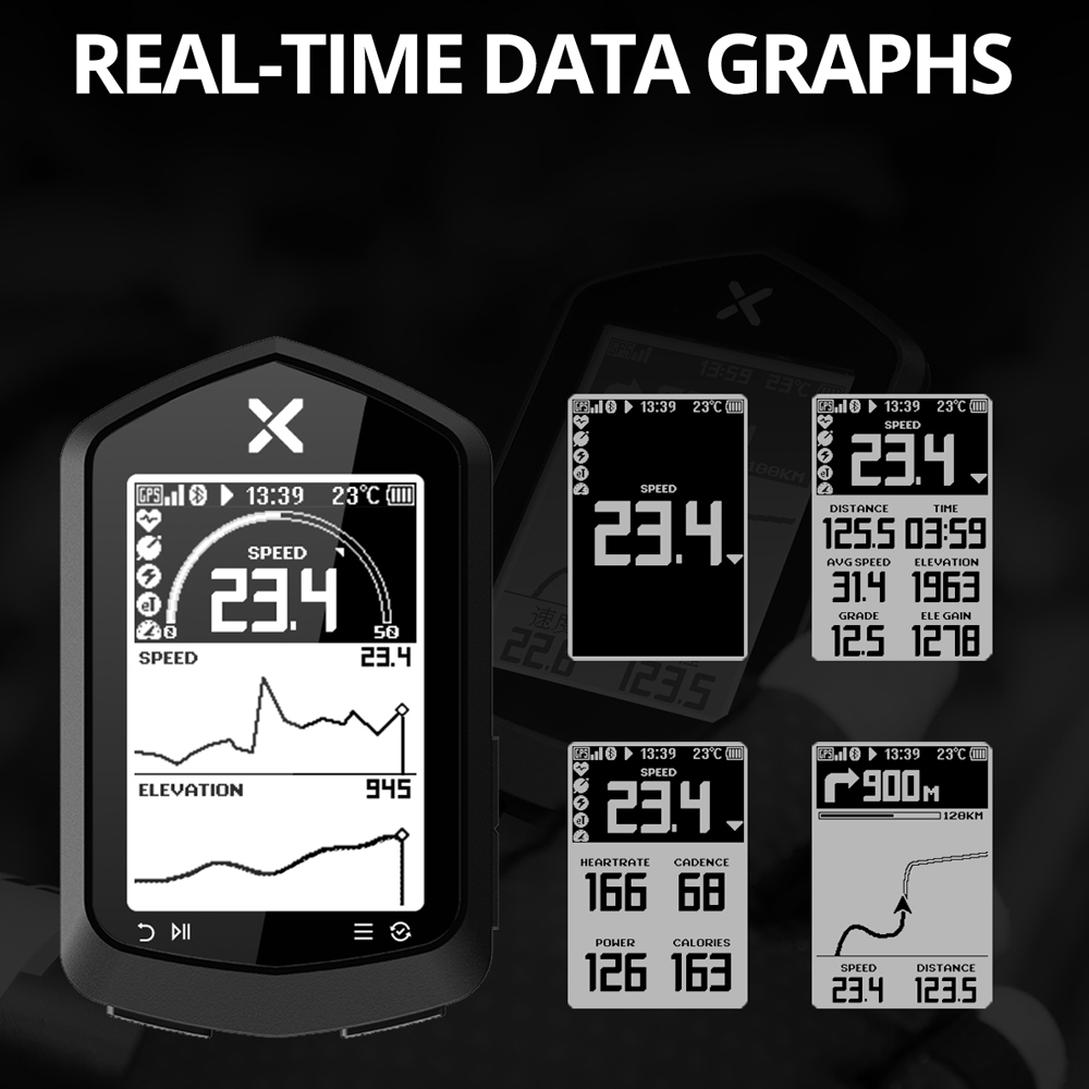 Bike Computer Chart TOMSHOO 2.4inch 240 160 High Resolution Display Bike Computers Bicycle ...