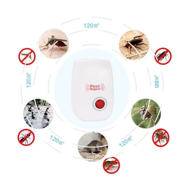 Siêu âm chuột gián đuổi muỗi côn trùng đuổi nhện nhà Thiết bị dụng cụ đuổi sâu bọ Pest exterminator