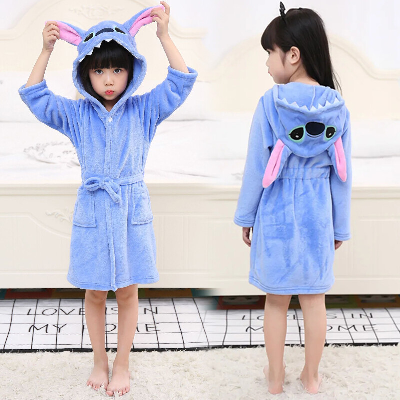Children Kigurumi Unicorn Bathrobes Kids Girls Star Rainbow Unicorn Nightgown Cartoon Hooded Bath Robe Animal Cosplay Pyjamas