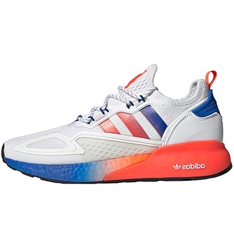 Adidas Originals ZX 2K Boost Shoes FV9996 White/Solar Red/Blue 