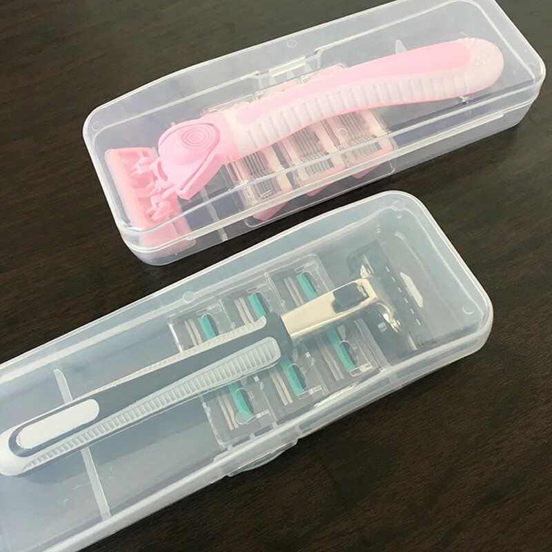 Universal Shaver Storage Box Handle Box Transparent Plastic Case Razor Boxs Eco-Friendly Shaving Case