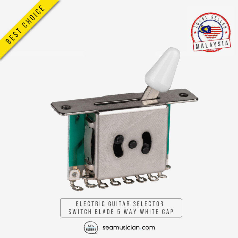 ELECTRIC GUITAR SELECTOR SWITCH BLADE 5 WAY SELECTER WHITE TIP Malaysia