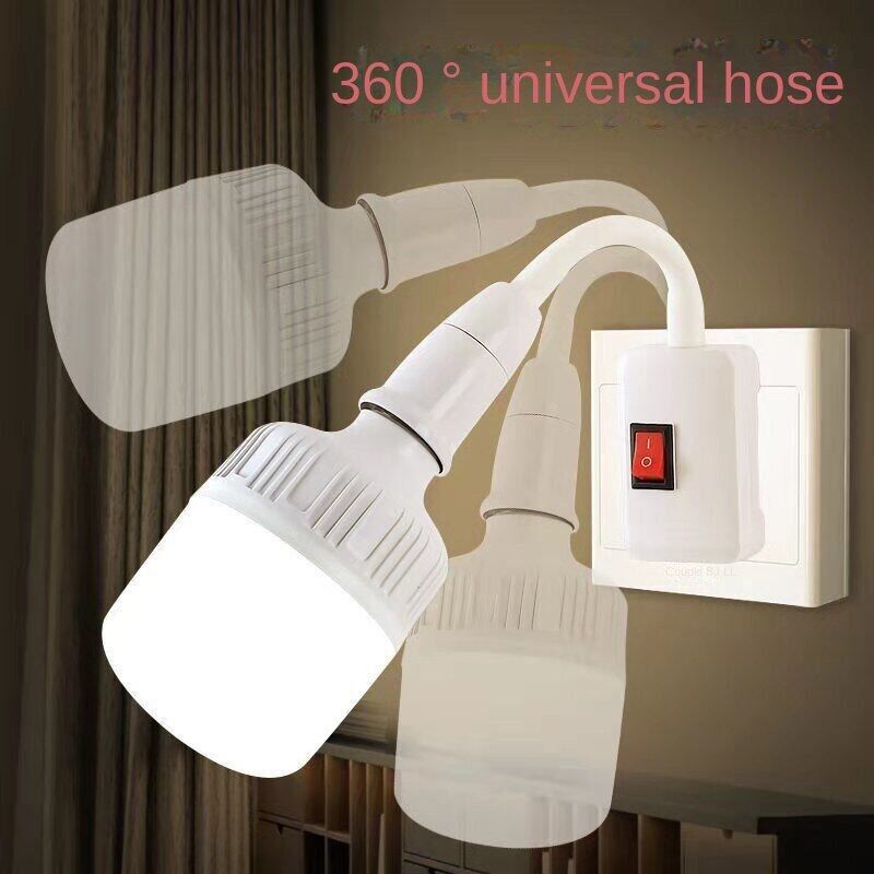 Huazu [Hàng Có Sẵn] Bóng Đèn LED Tiết Kiệm Năng Lượng Đèn Cạnh Giường Đèn Gắn Tường Ổ Cắm Điện Có Công Tắc Đèn Ngủ Chiếu Sáng Siêu Sáng Cho Phòng Ngủ