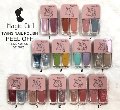 Twin nail polish pee-off Magic girl ( 5ml x 2 pcs )