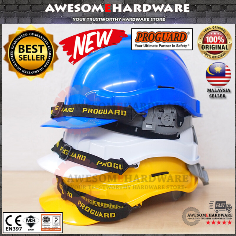 (SIRIM APPROVED) PROGUARD SIRIM SAFETY HELMET (WHITE, YELLOW, BLUE)