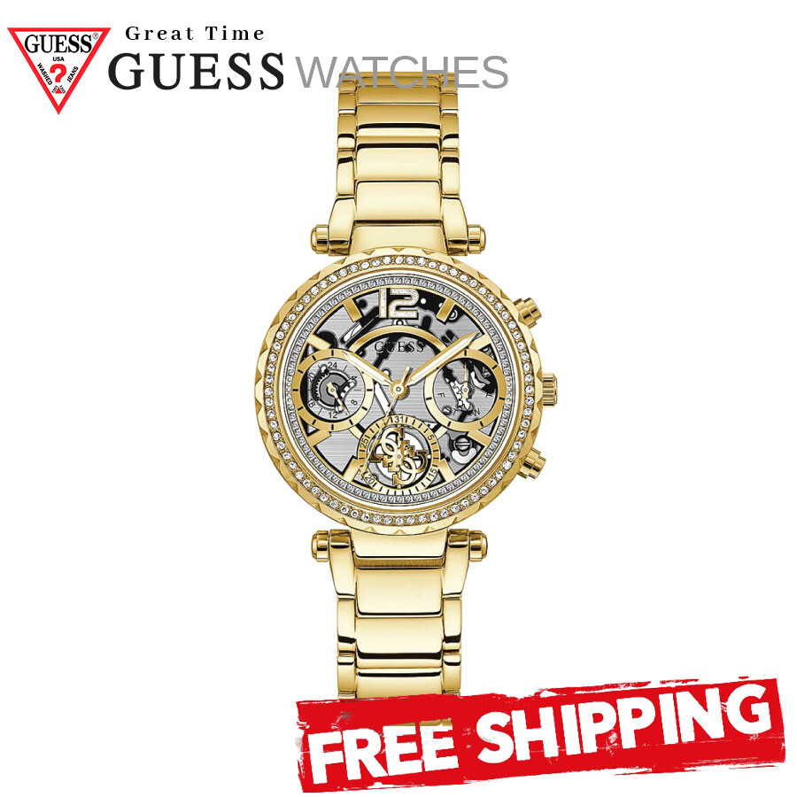 Guess Watches GW0403L2 Womens Gold Case Gold Stainless Steel Strap