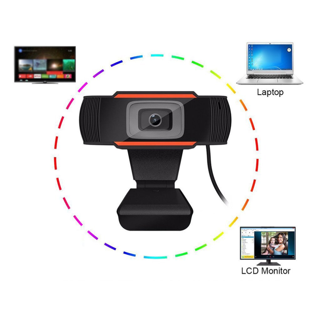 Webcam 720P Full Hd Web Camera Streaming Video Live Broadcast Camera