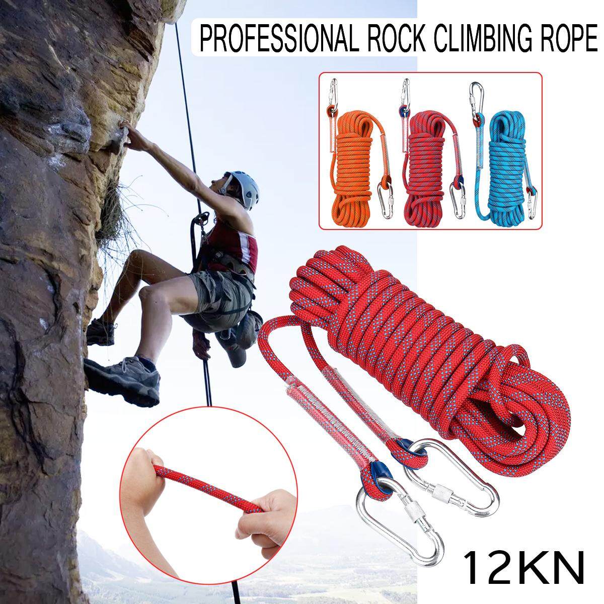 10M 12KN Static Rescue Rope Rock Climbing Rappelling Tree Arborist Cord Sling