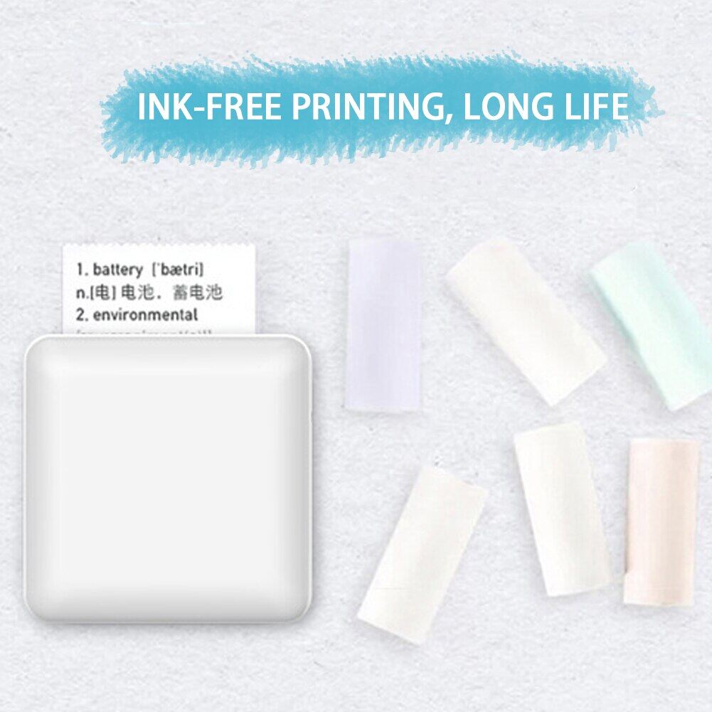 Mini Printer Portable Thermal Printer Pocket Photo Label Printers Sticker Inkless Bluetooth Miniprint For Phone 200Dpi Printing