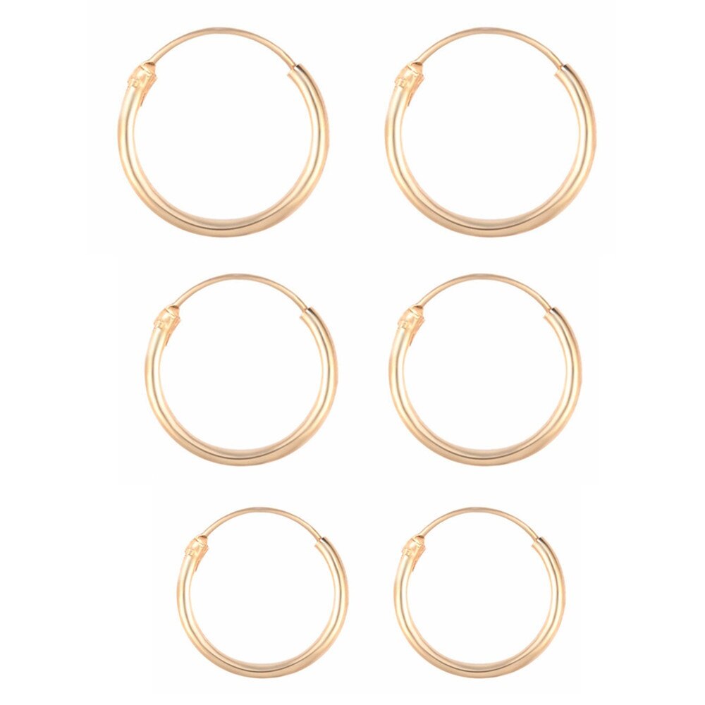 Hoa Chúng Tôi 3 Cái/bộ Bông Tai Vòng Nhỏ Phong Cách Punk Phi Giới Tính S925 Bạc, Trang Sức Tai Thời Trang Nam Nữ