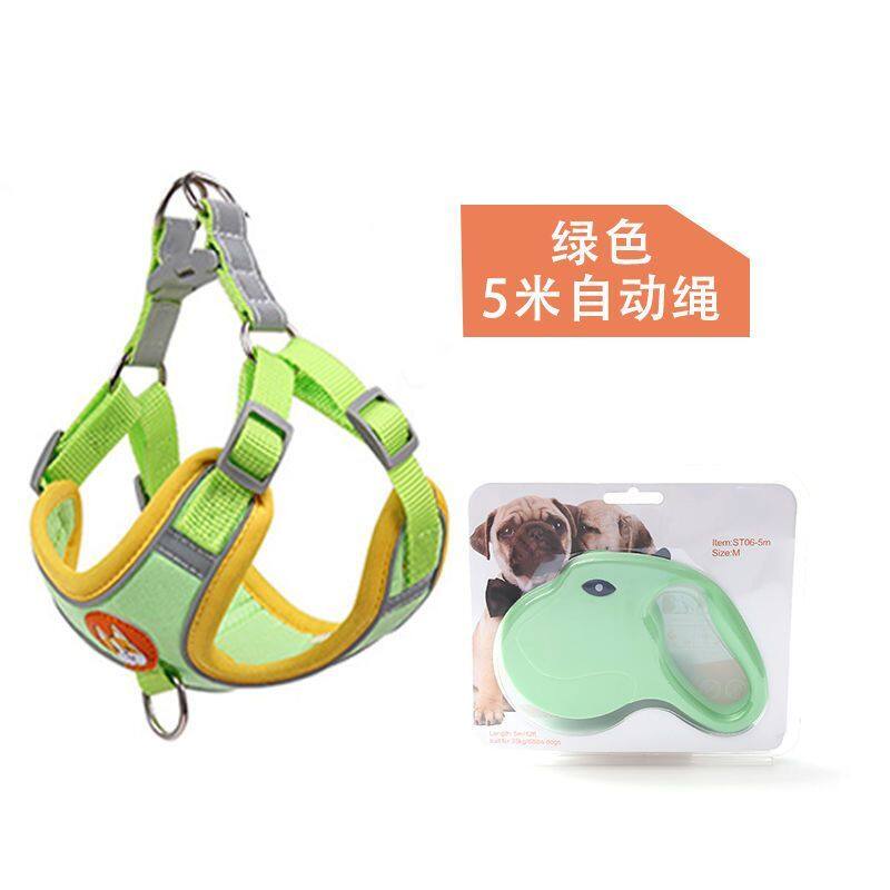 🔥Ready Stock🔥 Yueruilai Dog Traction Rope Reflective Chest Strap Adjustable Dog Walking Rope Cat Rope Dog Chain Small Dog Large Dog Tank Top Suede Lightweight and Breathable