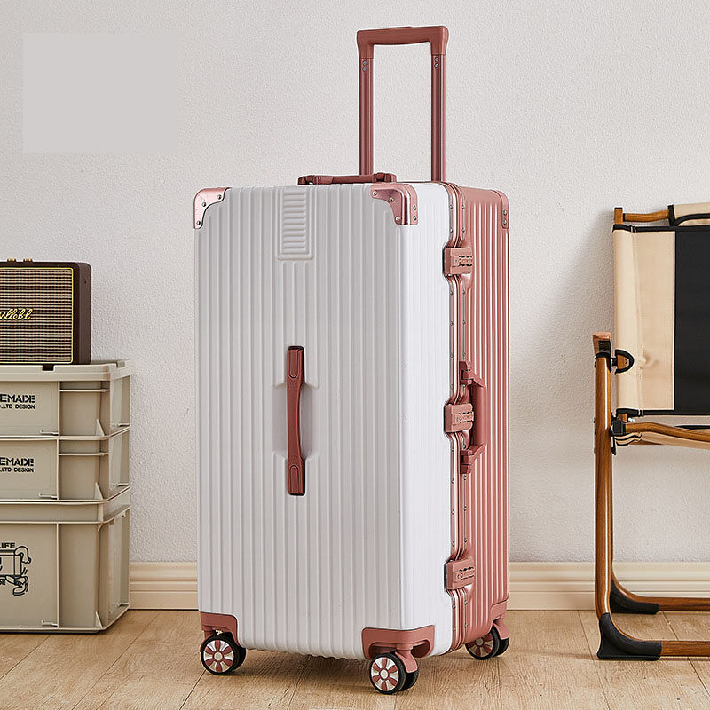 High Quality 27"29"31 Inch Aluminum Frame Lady's PC Extra Large Travel Suitcase With Silent Wheels Trolley Roller Big Luggage Bag Valises For Men Free Shipping