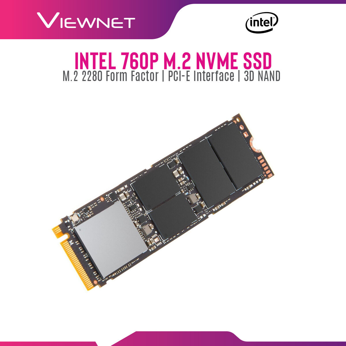 128GB, M.2 80mm PCIe 3.0 x4, 3D2, TLC Intel SSD Pro 7600p Series 