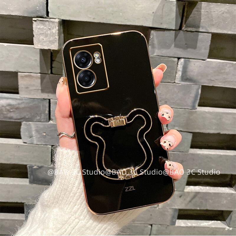 Custodia Plastica Rigida Cover Opaca Con Magnetico Anello Supporto Per Oppo Reno8 Pro 5g Nero 323547 - Foto 2