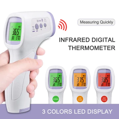 Docooler Digital Forehead Thermometer Non-contact Infrared Temperature Measurement with Color Backlight for Kids Children and Adults