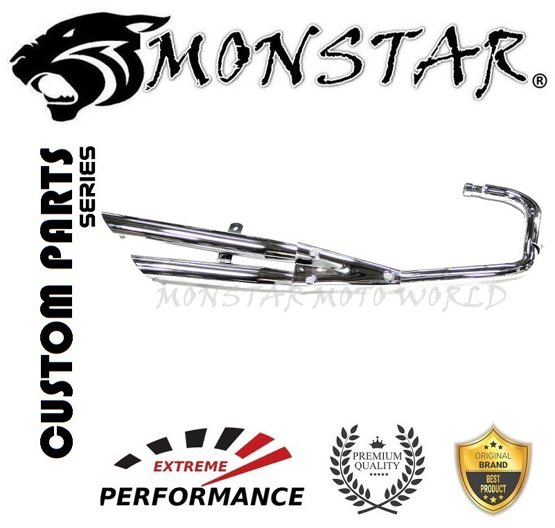 Jaguh 175 B Sport Double Twin Exhaust Custom Made Modenas Pipe Ekzos