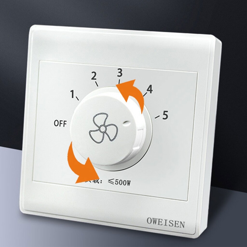 220V điều chỉnh quạt trần điều khiển tốc độ Rotary-ON/OFF nút tường dimmerswitch