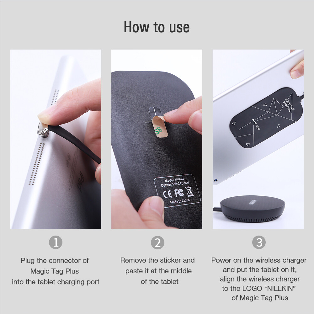 Nillkin Universal QI Wireless Charging Receiver Pad Patch Module Chip Wireless Charger Receiver Adapter for IPAD