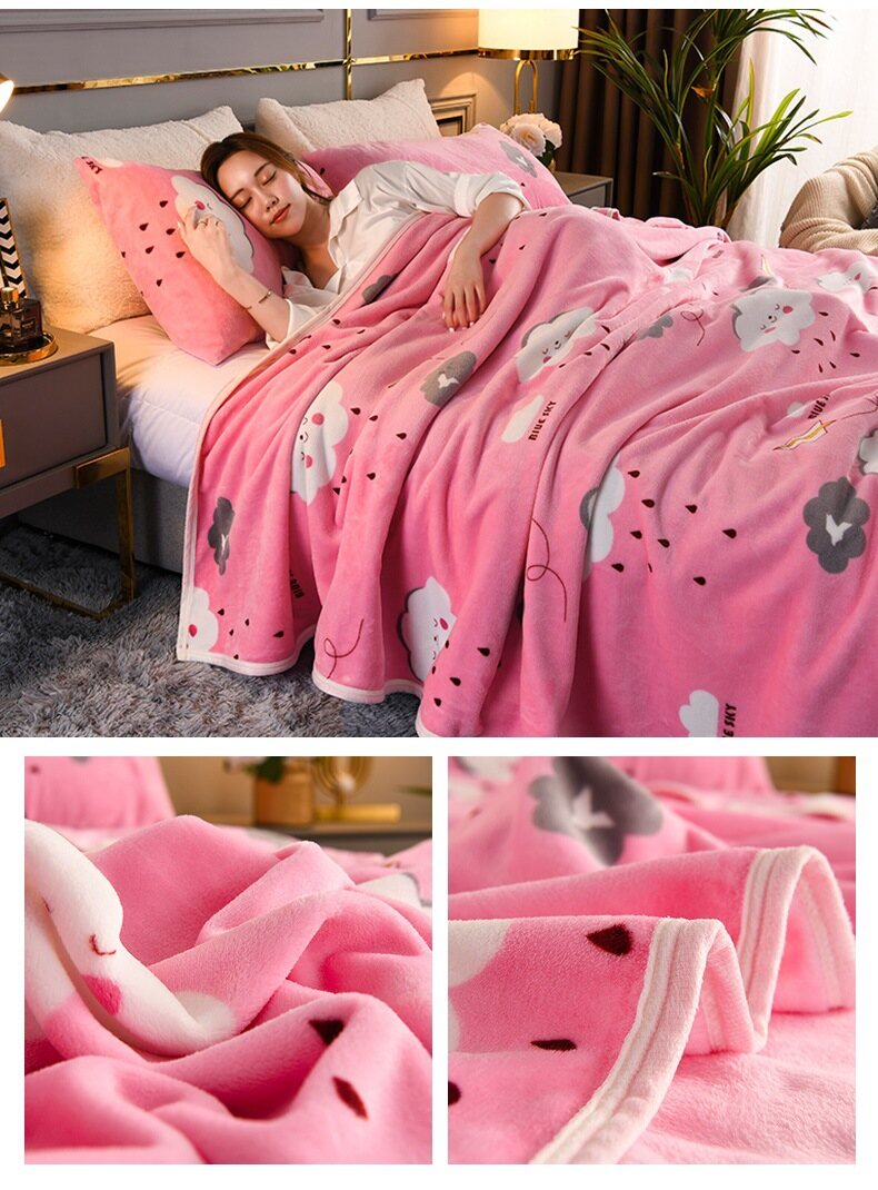 San Hô Mềm Chăn Lông Cừu Nữ Hoàng King Size