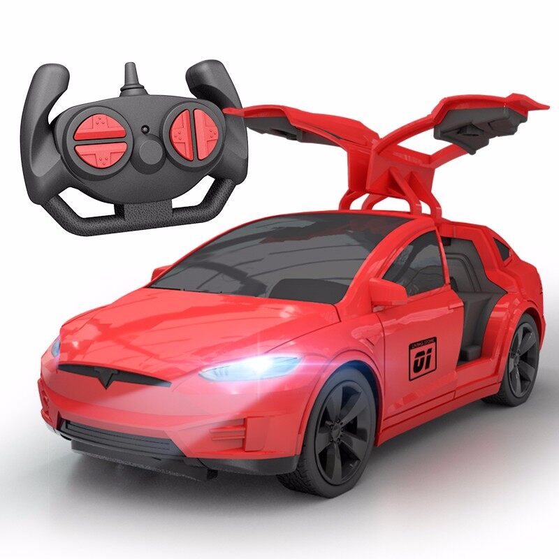 DEERC Xe đua TESLA đồ chơi điều khiển từ xa 4 kênh, công suất lớn