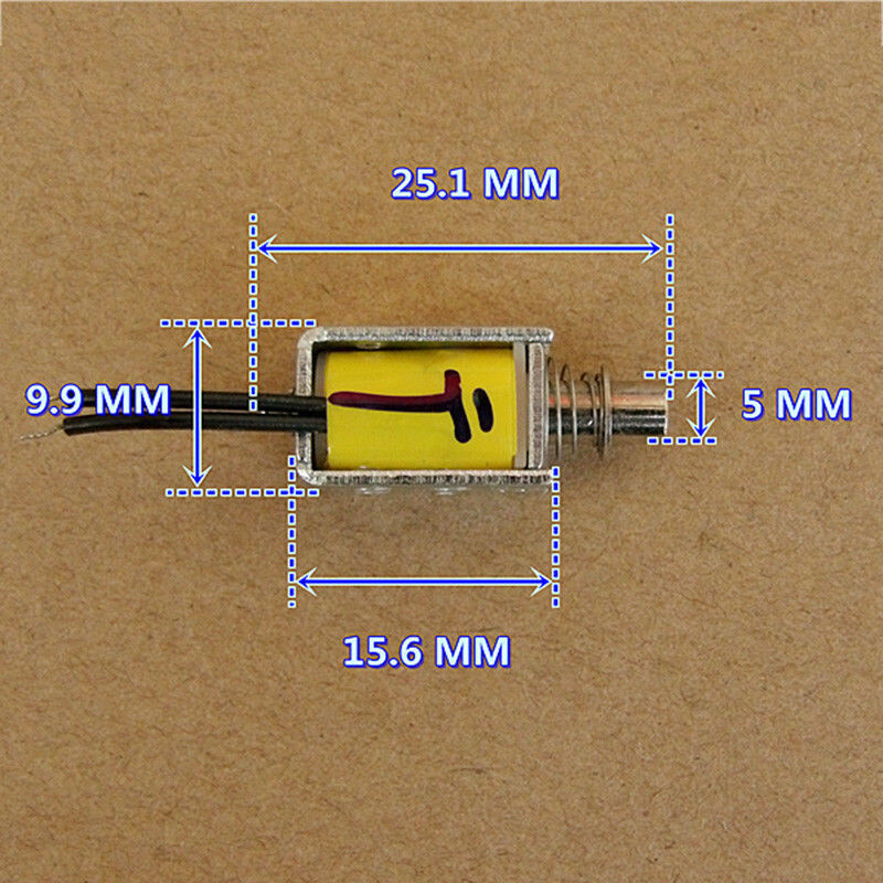 BOKALI 1PCS New 3~6V Mini DC Solenoid Electromagnet Push Pull Through Type Electric Magnet