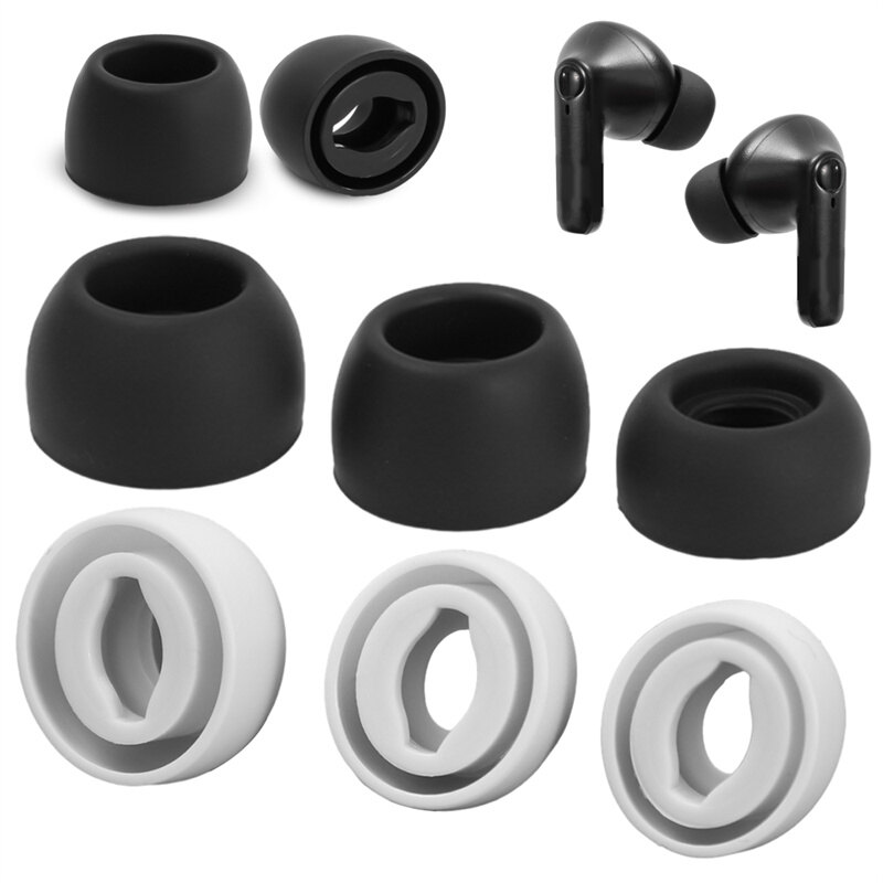 1/2/3 cặp Nút tai nghe thay thế Silicone mũ trùm tai tai nghe gắn tai không dây Earplug tái sử dụng eartips S M L cho Samsung Galaxy Chồi Pro
