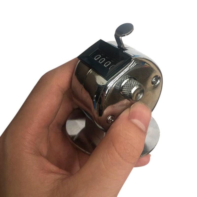 Portable 4 Digit Number Handheld Tally Counter Mini Mechanical Digital Counting Hand Click Golf Clicker