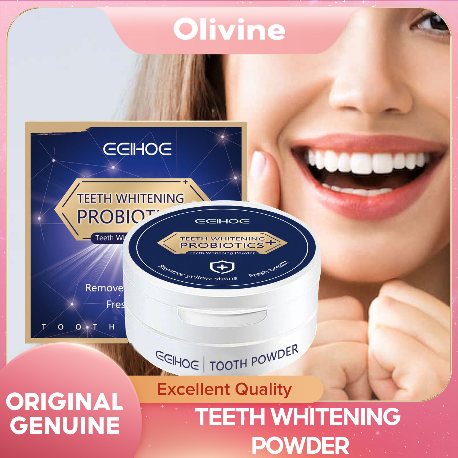 Eelhoe Teeth Powder Tooth Care Dental Teeth Cleaning Pearl Essence Natural Oral Hygiene Toothbrush Tools Toothpaste Activatedtooth Powder Teeth Powder for Toothpaste Powder Teeth Whitener